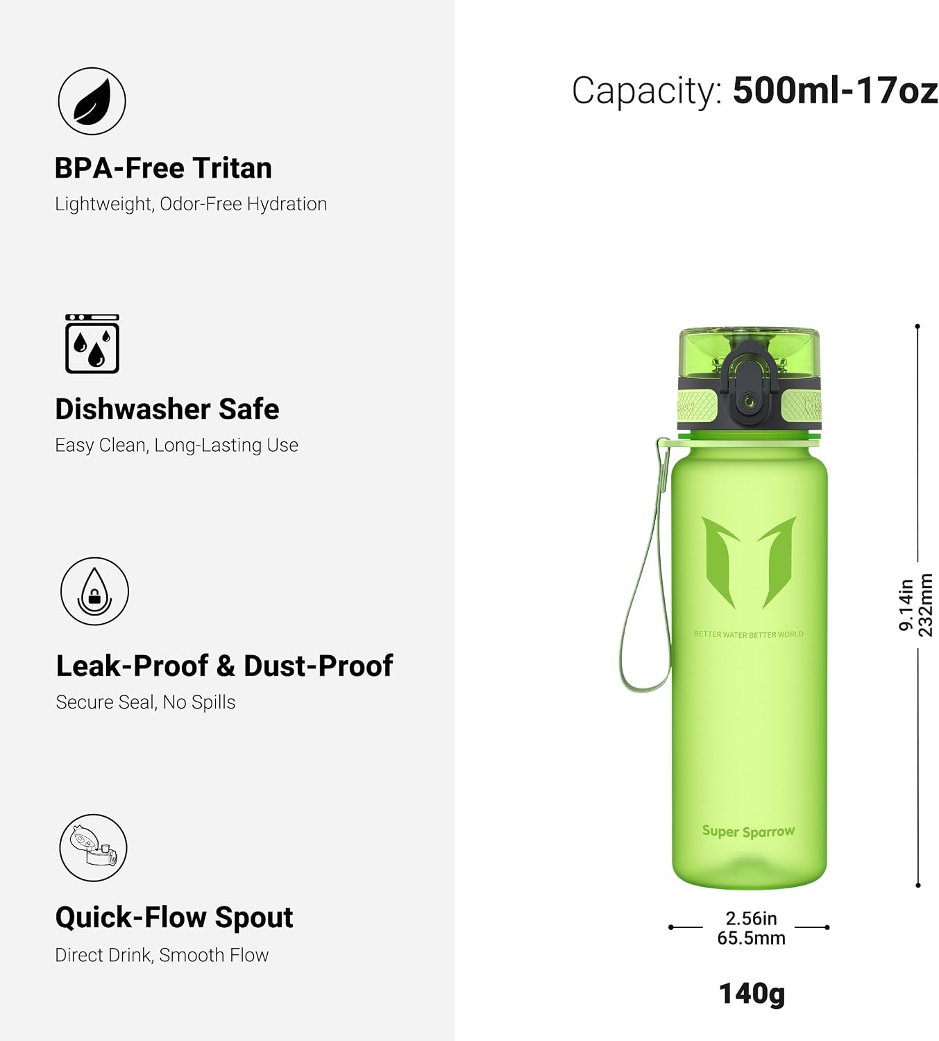 Thumbnail 2 de Super Sparrow Sports Bottle 350–1000ml