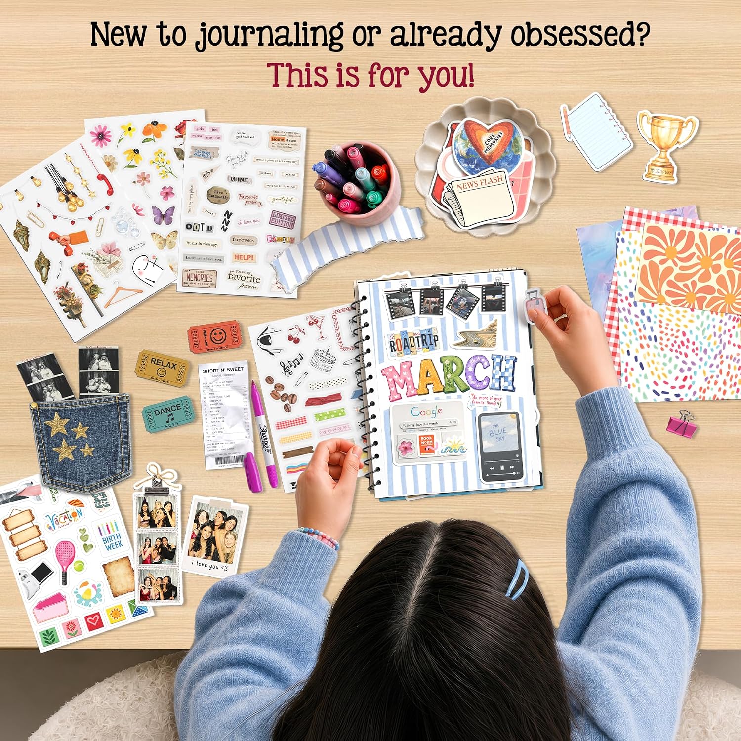 Detalle de My Artsy Stash Scrapbooking Kit with 600+ Stickers