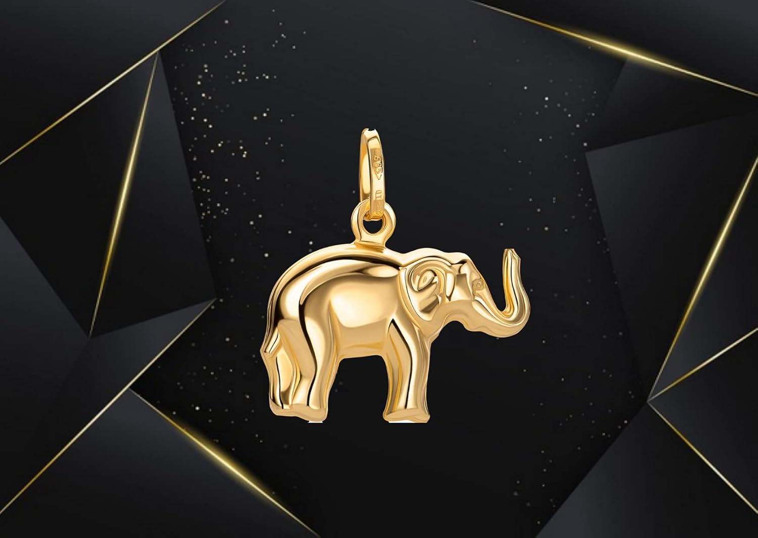 Detalle 2 de PRINS JEWELS Ciondolo elefante in oro giallo 585 14K – 21 x 13 mm, circa 1,90 g