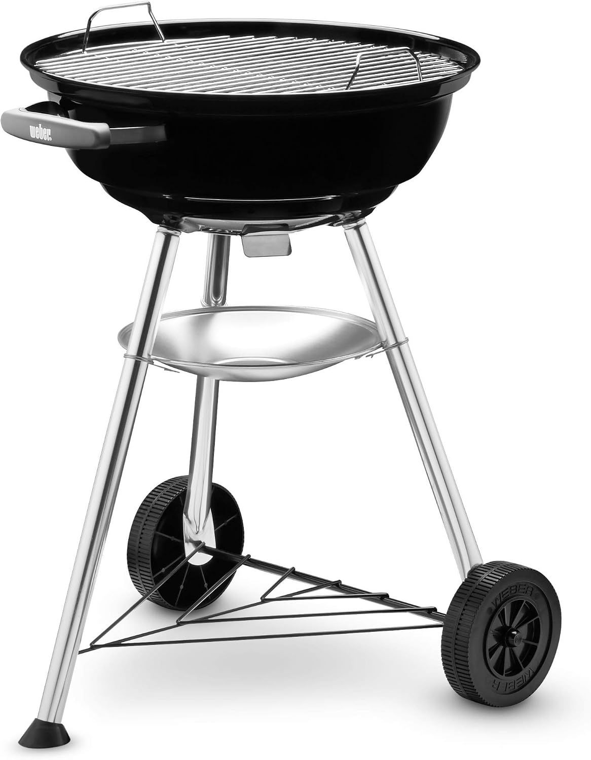 Detalle de Weber Compact Kettle Barbecue a Carbone (2026) – Griglia 47 cm, Treppiede con Ruote, Design Resistente al Calore e alla Rugine
