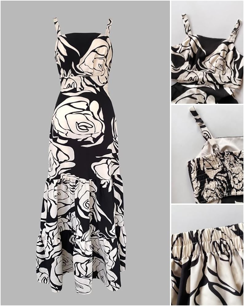Detalle de CHICME Summer Dresses for Women 2026 Sleeveless Boho Maxi Dress