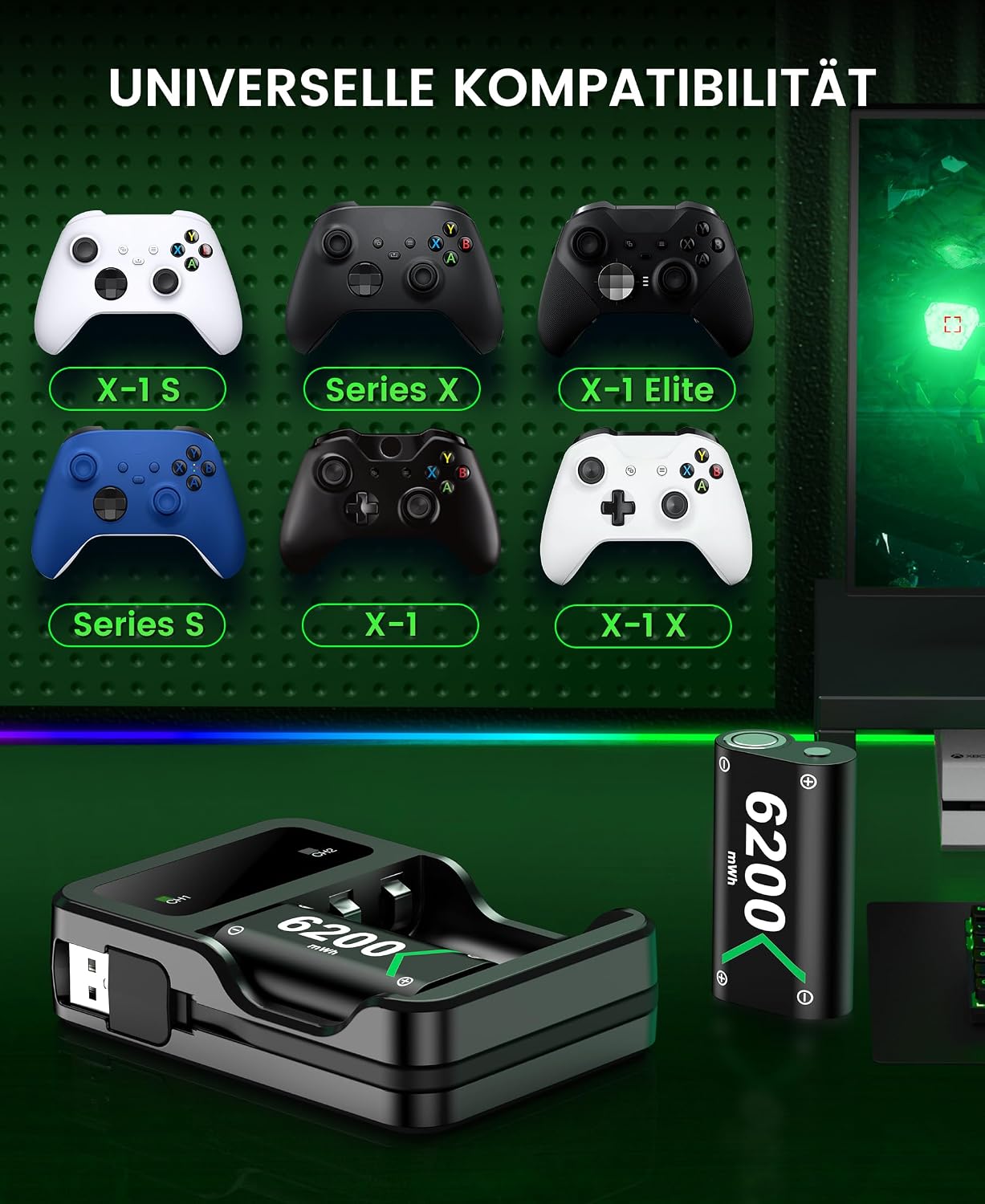 Thumbnail 4 de Akku 6200mWh für Xbox Controller
