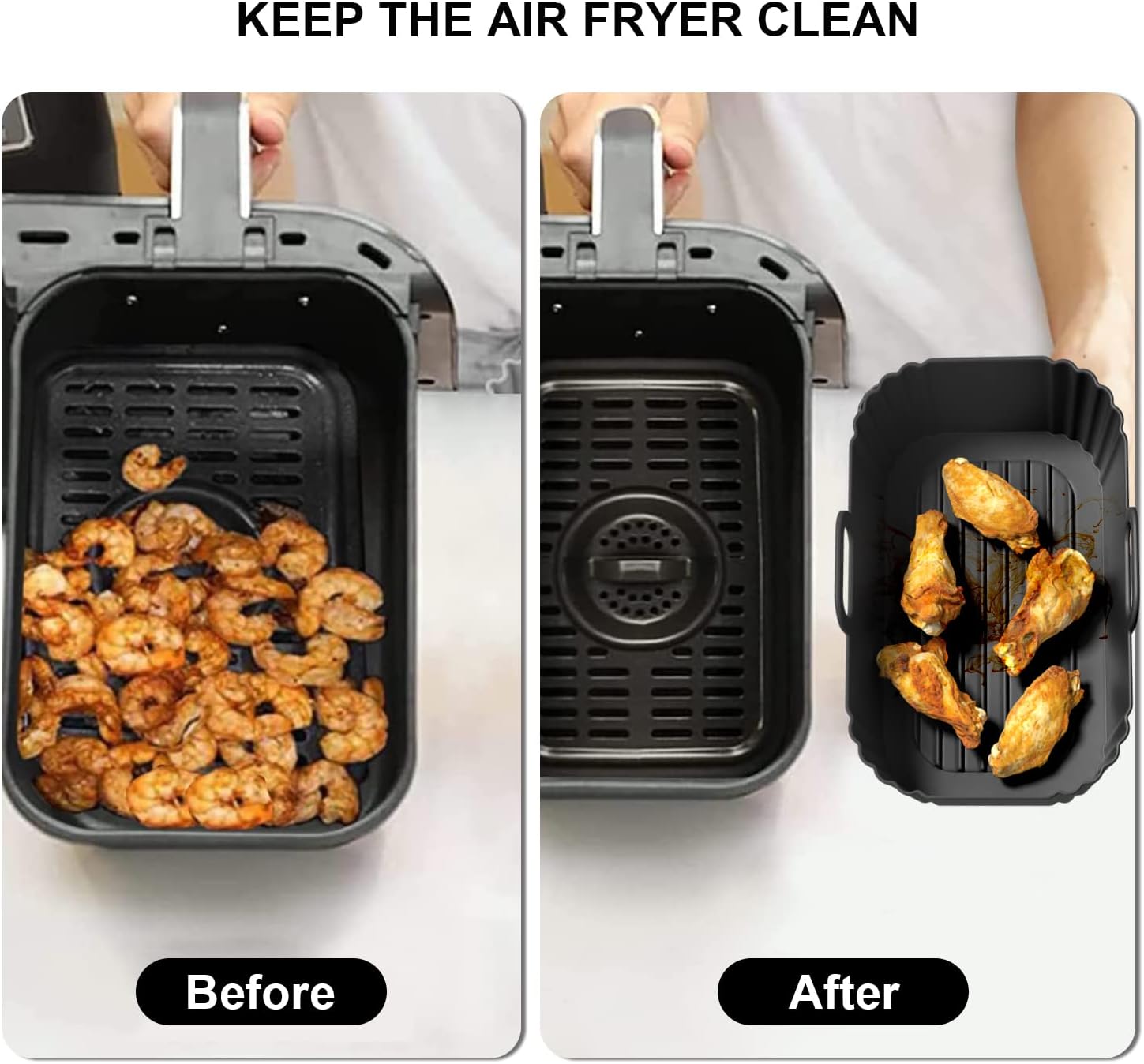 Detalle 2 de PINTAUR Silicone Air Fryer Liner 8.67in