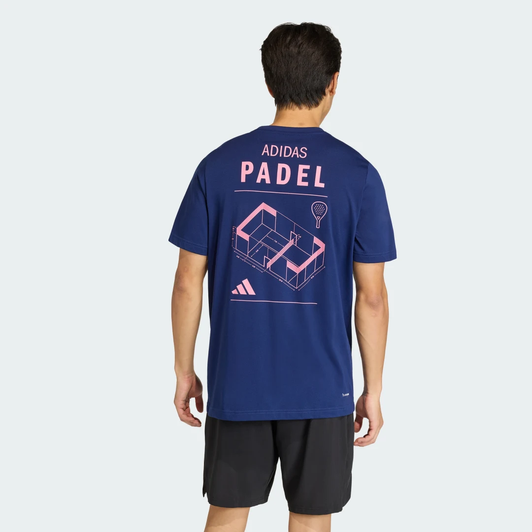 Detalle 2 de Camiseta estampada de pádel Adidas Category – Azul