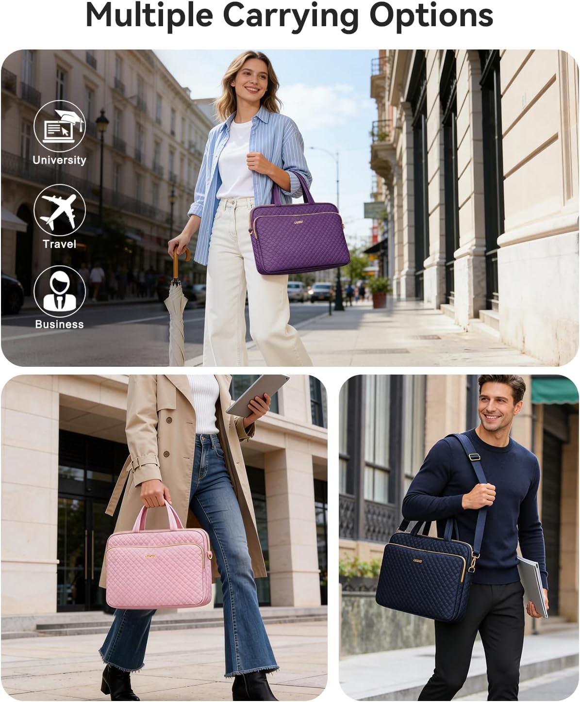 Thumbnail 3 de Lausiax 14-Inch Laptop Case Bag: Lightweight, organised protection for work, study and travel