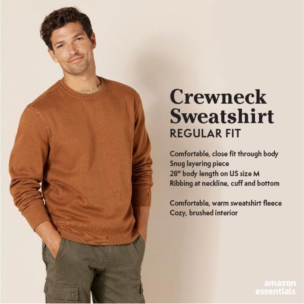 Thumbnail 1 de Amazon Essentials Men’s Fleece Crew Neck Sweatshirt (Big & Tall) – Brushed Fleece Comfort