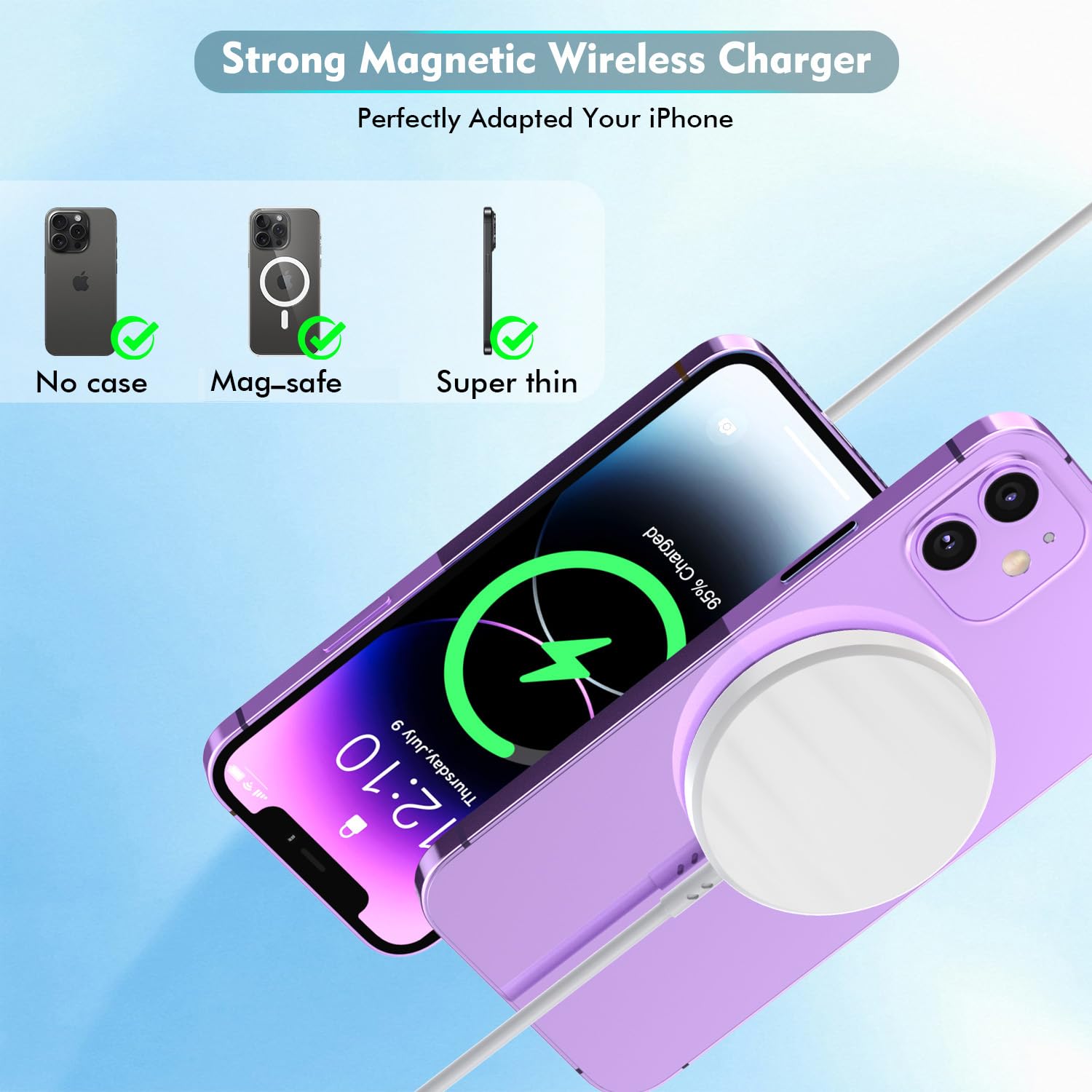 Thumbnail 3 de Long Magnetic Wireless iPhone Charger 10FT