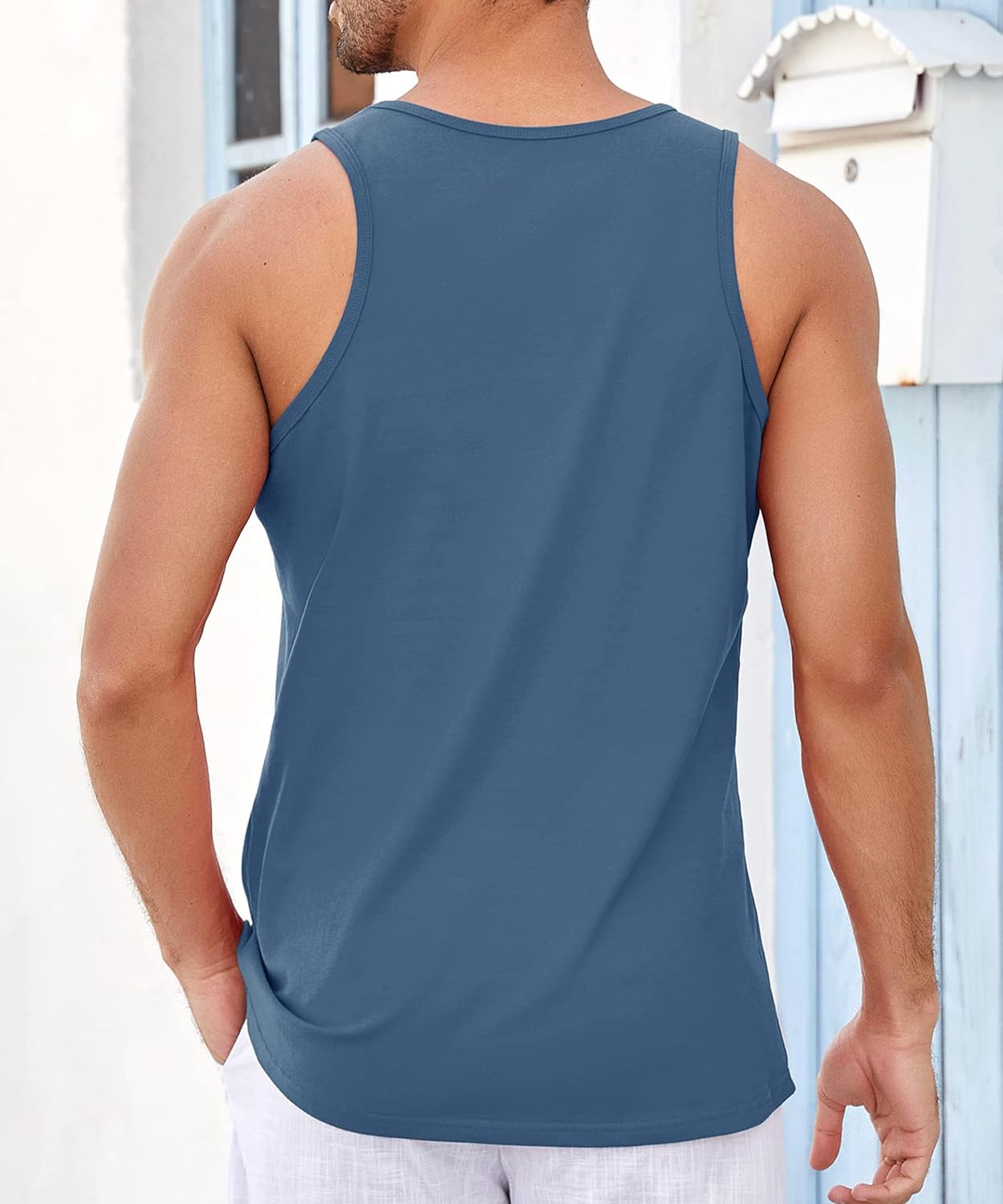 Thumbnail 2 de Runcati Printed Tank Top Herren – Ärmelloses Fitness-Top mit Vintage-Print