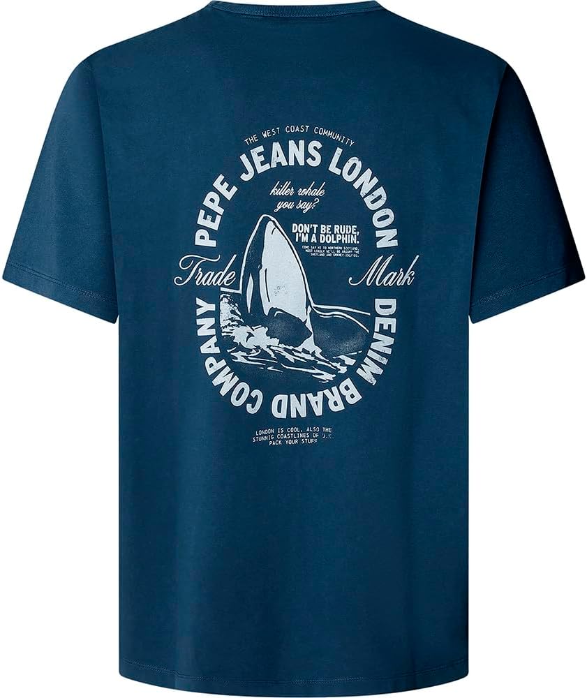 Detalle 2 de Pepe Jeans Martin Tee T-Shirt Uomo (Pacco da 1) – Cotone 100% e stile casual