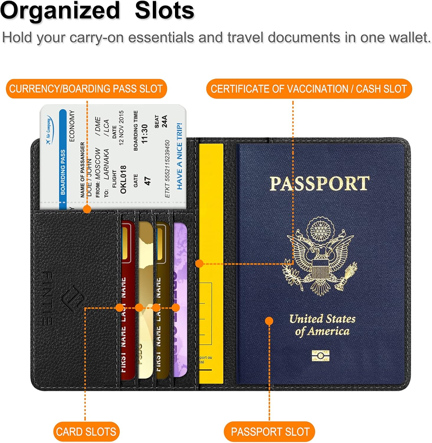 Thumbnail 3 de FINTIE porta passaporto da viaggio con protezione RFID e custodia per documenti