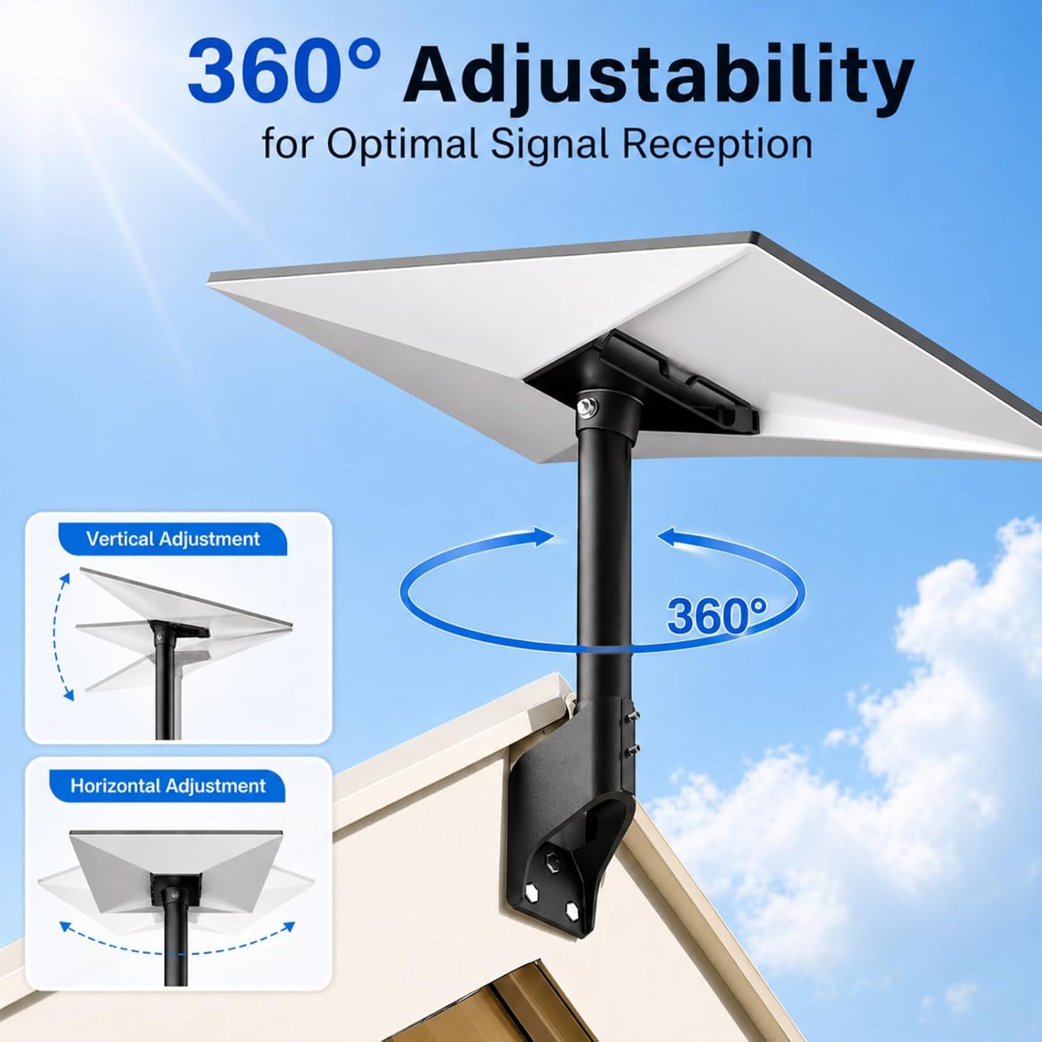 Thumbnail 2 de Standard 4/4X Mount for Starlink: 360° Adjustable Gen 3 Dish Wall Mount