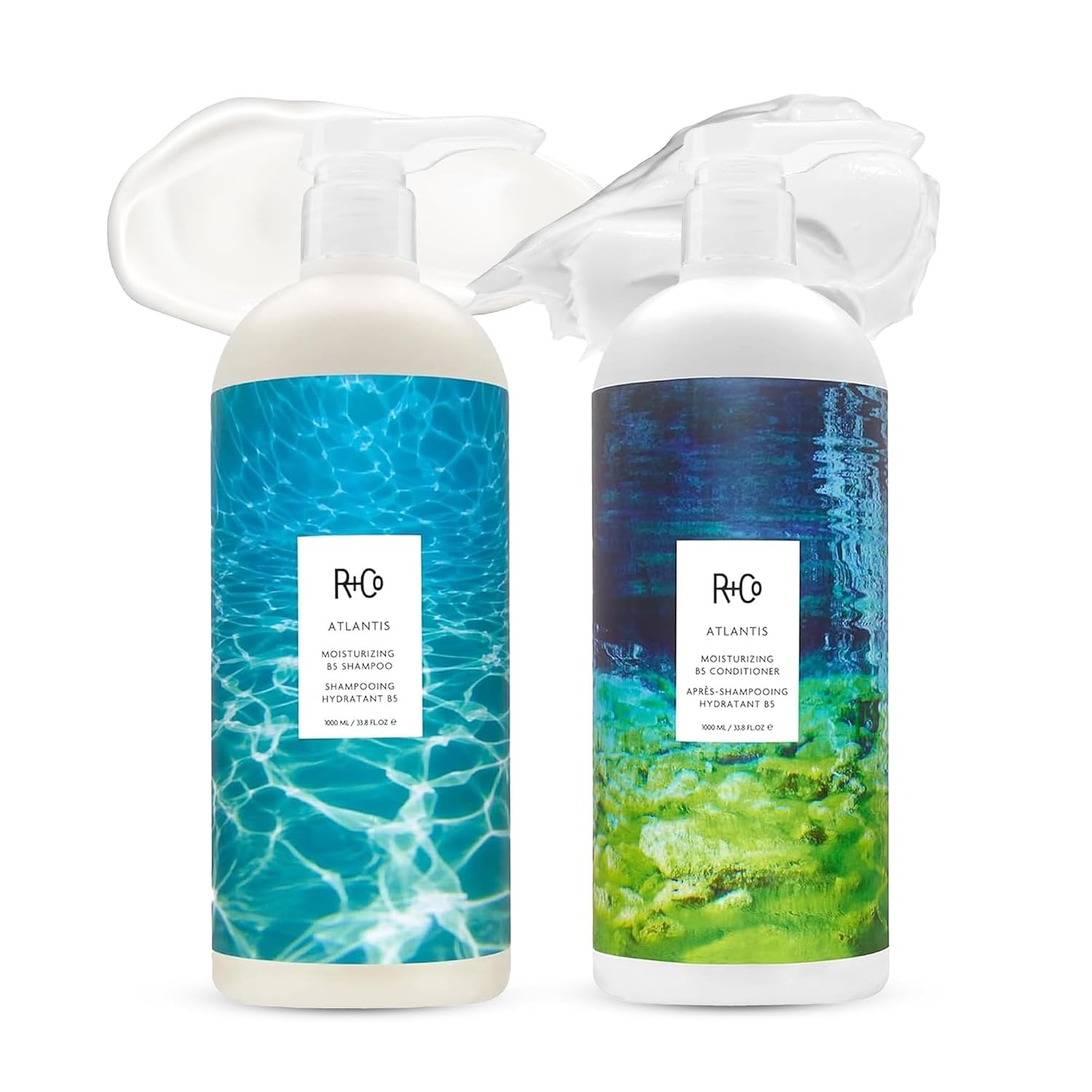 Detalle de R+Co Atlantis Moisturizing B5 Shampoo & Conditioner 33.8oz