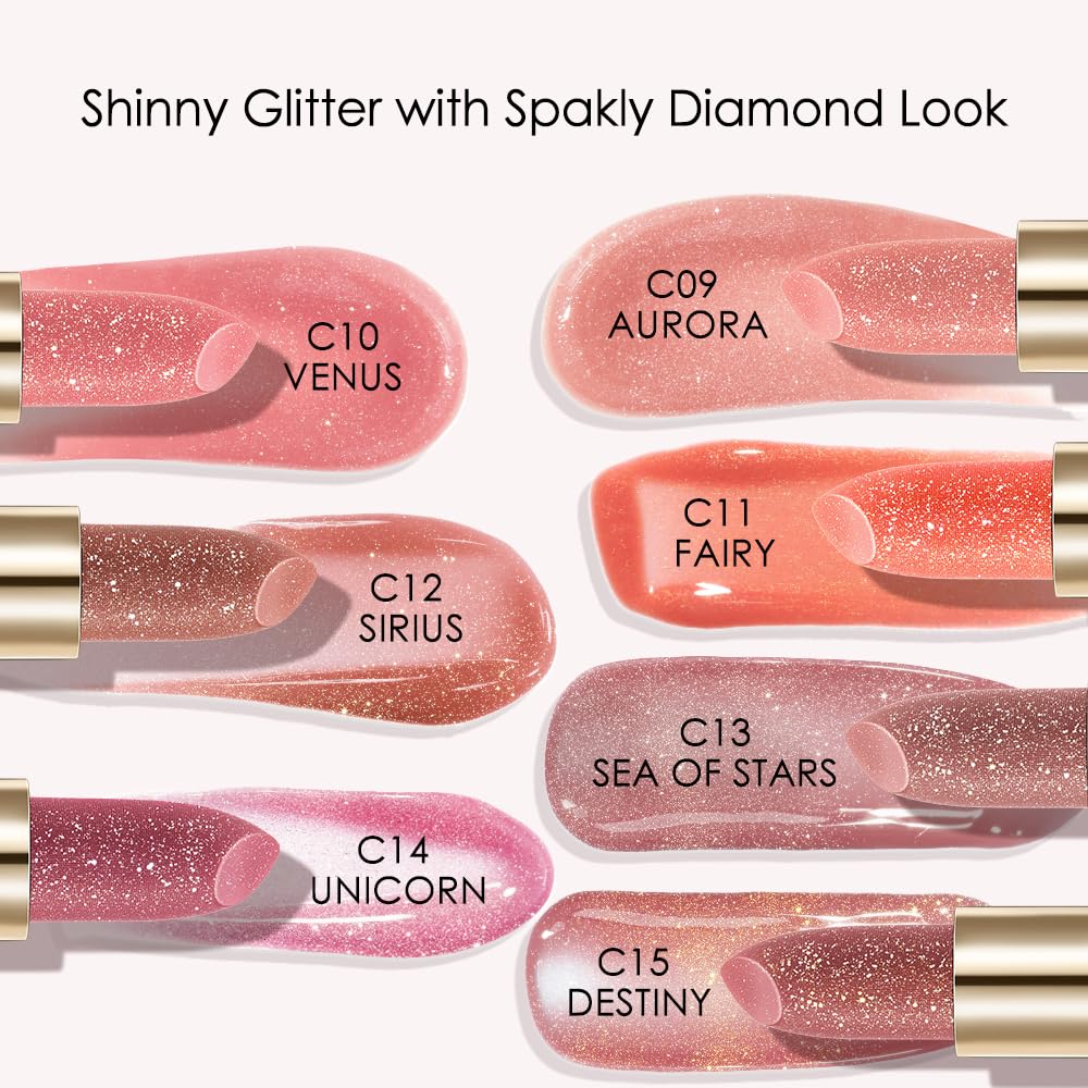 Detalle 2 de CATKIN Tinted Lip Balm Glitter Lip Stain Ultra Hydrating Lip Moisturizer in Venus - Peach Pink