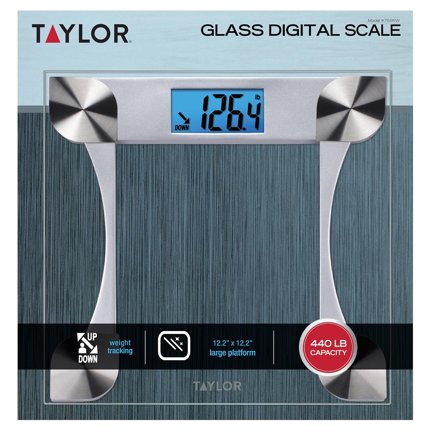 Detalle 2 de Taylor Digital Glass Scale 440 lb ๐