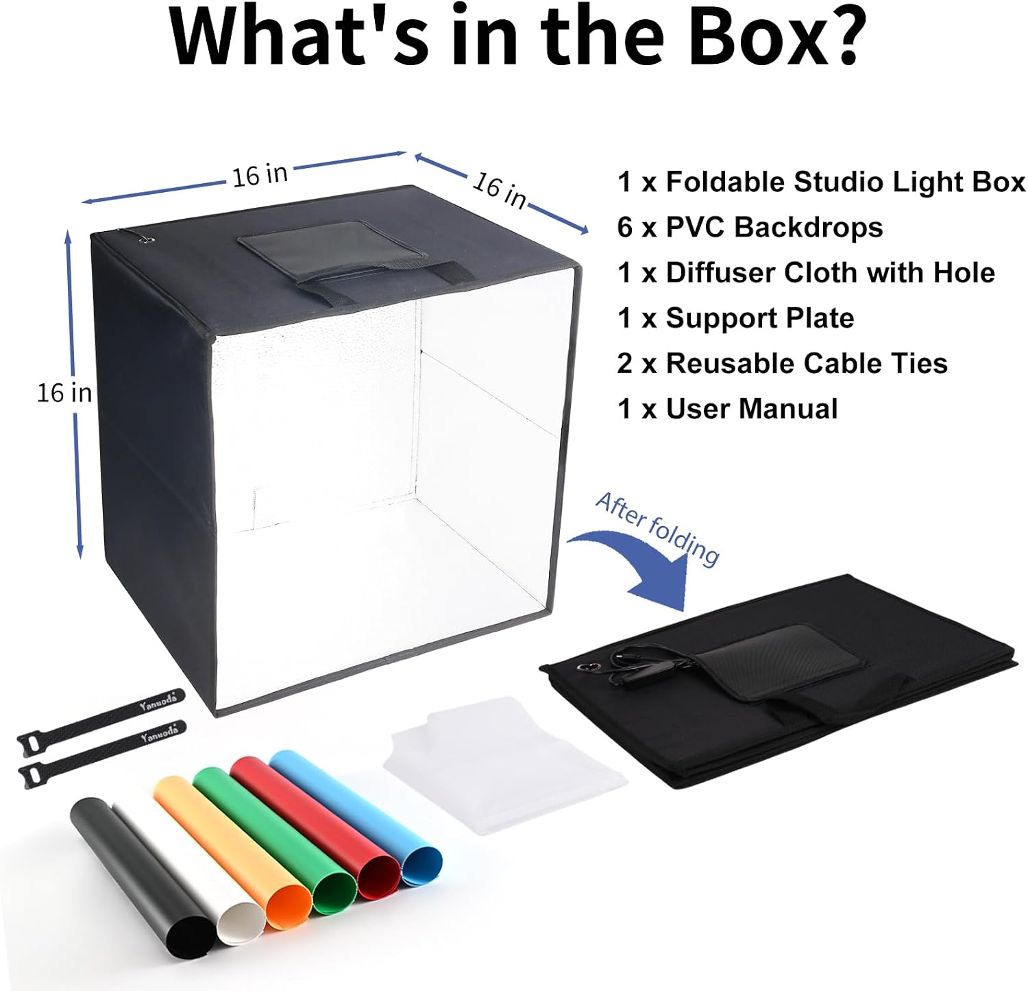 Thumbnail 5 de Light Box Photography 16" LED photo tent