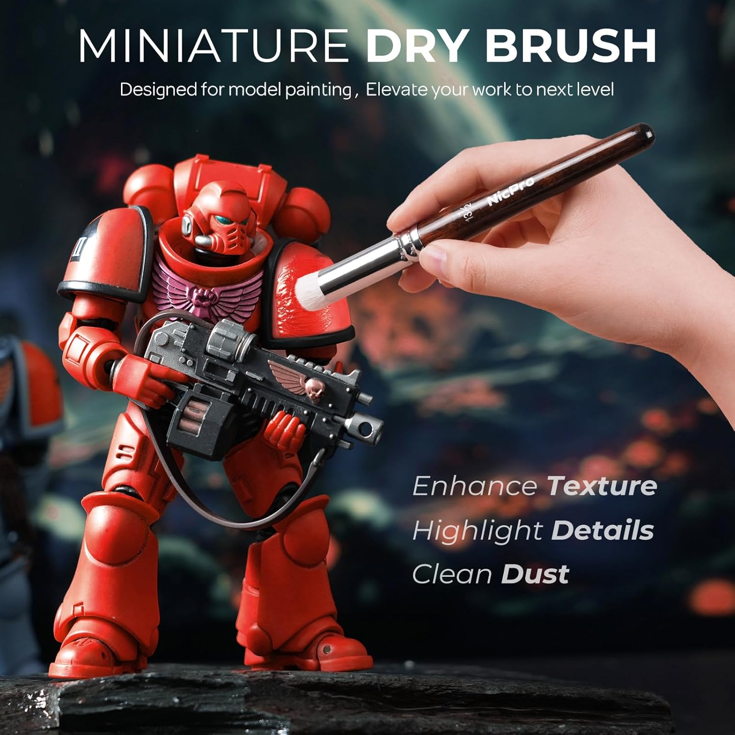 Thumbnail 1 de Nicpro Modellbau Pinselset 21-teilig 🎨