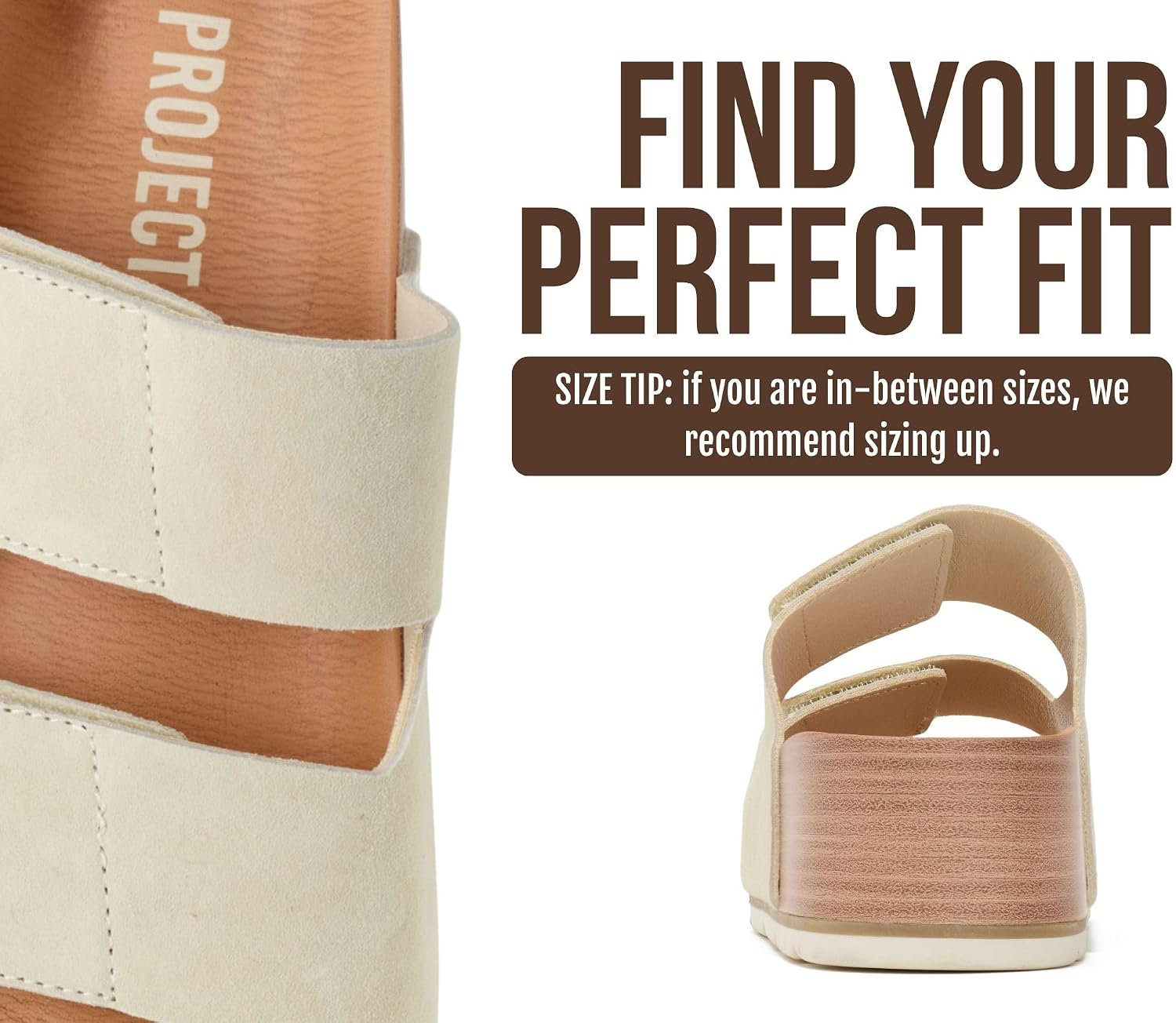 Detalle de Project Cloud 100% Genuine Leather Platform Sandals for Women
