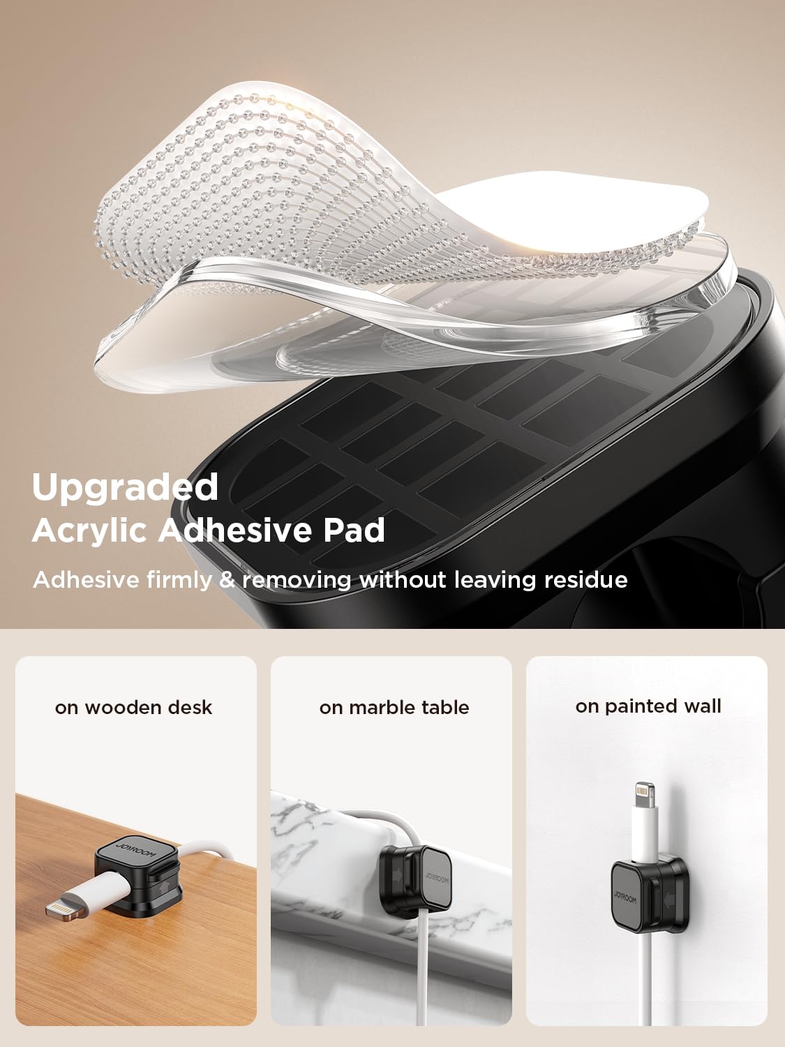 Detalle 2 de JOYROOM 6 Pack Cable Tidy Clips 7.5mm