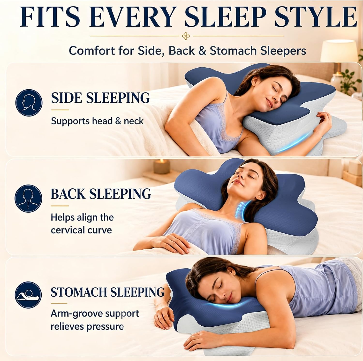Thumbnail 2 de Hydomi Cervical Memory Foam Pillow 13cm/10cm