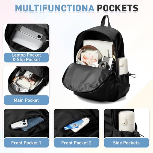 Thumbnail 3 de HYC00 School Backpack for Teens: A Practical 15.6” Laptop Daypack with Anti-Theft Pocket