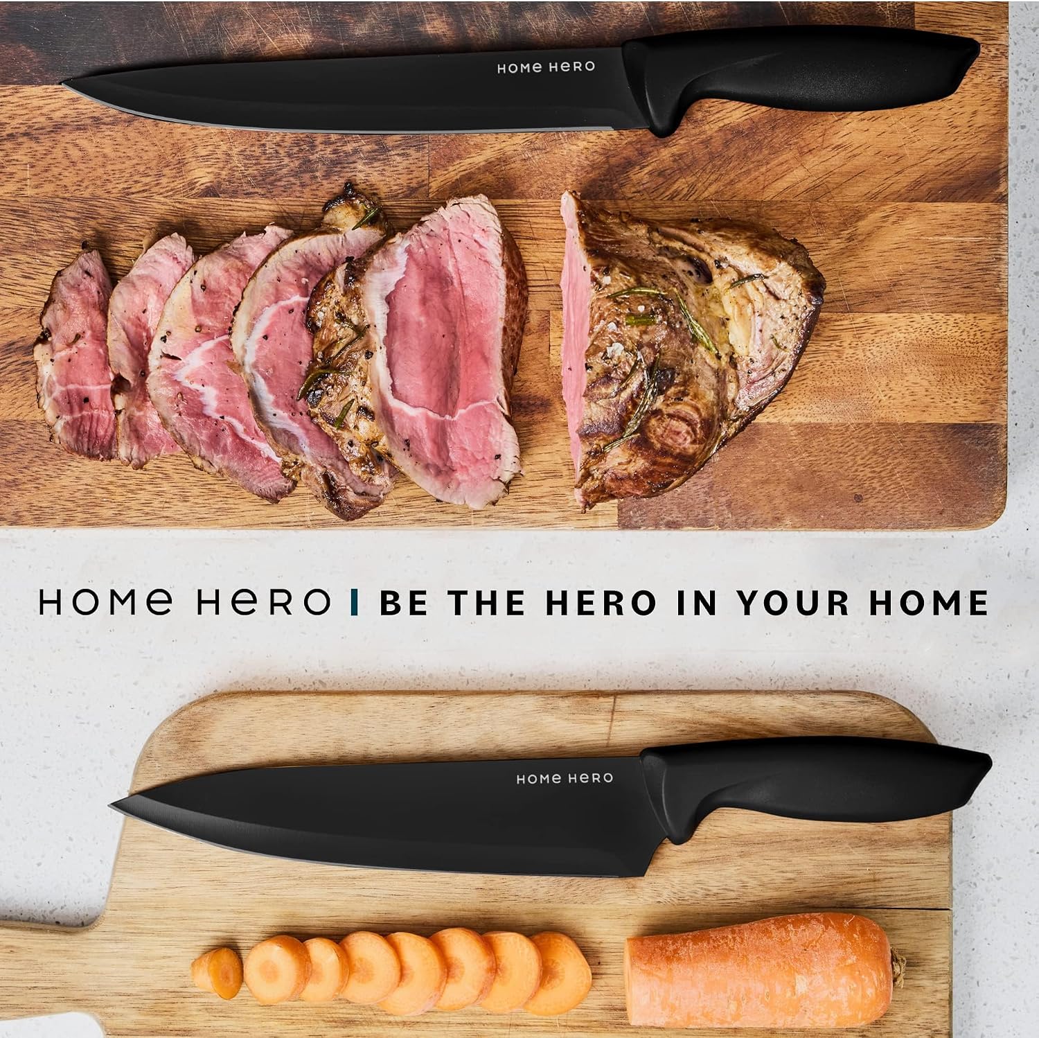 Thumbnail 6 de Home Hero HHKS0141 11-Piece Knife Set, Black Stainless Steel Blades