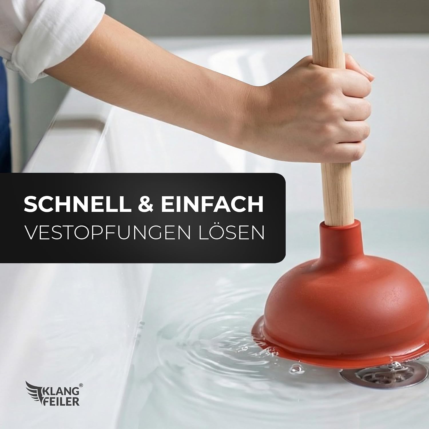 Thumbnail 2 de Klangfeiler Abflussreiniger Pömpel – 140 mm Saugglocke, Made in Germany