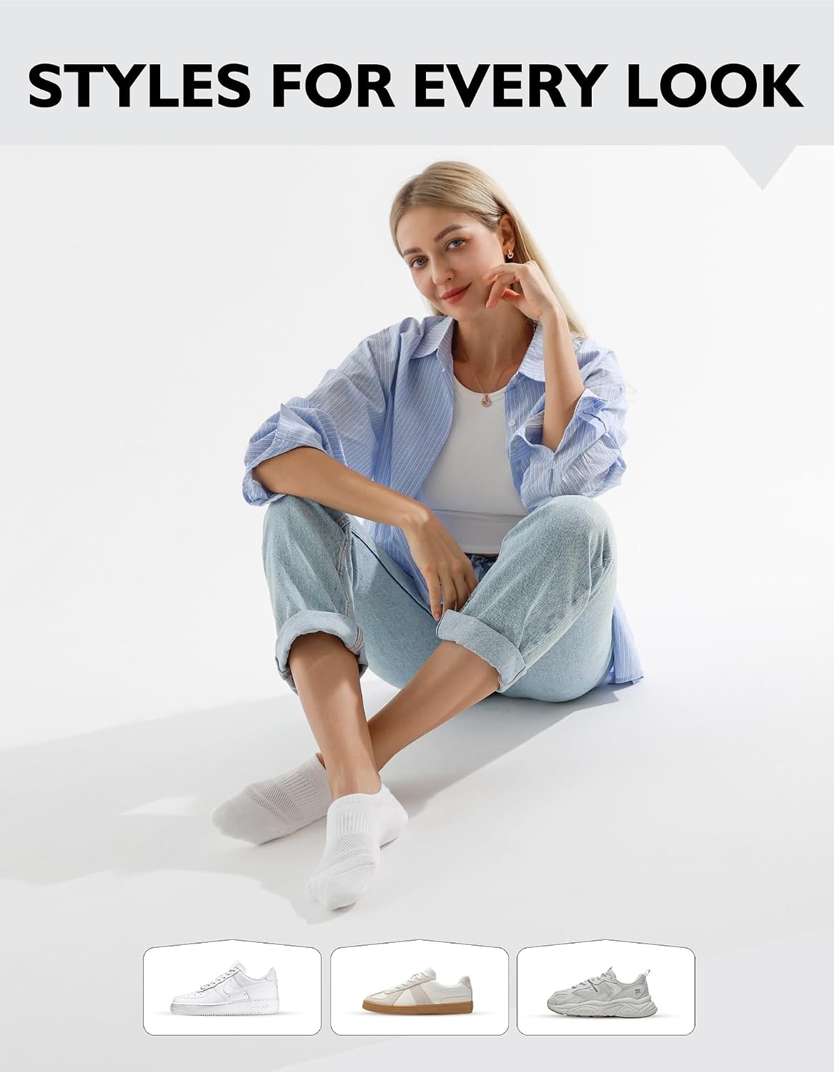 Thumbnail 6 de CLOSEMATE 6 Paia Calze Fantasmini Donna per Loafers e Sport – Comforto e Tenuta