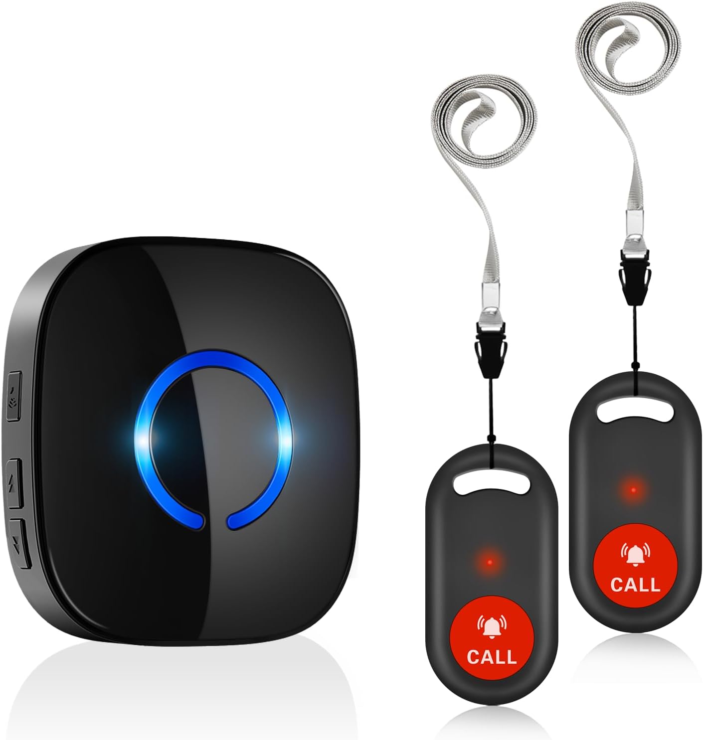 Thumbnail 6 de Wireless Pulsante Chiamata Emergenza per Anziani 500FT con 3 SOS, 2 Ricevitori e telecomando plug & play