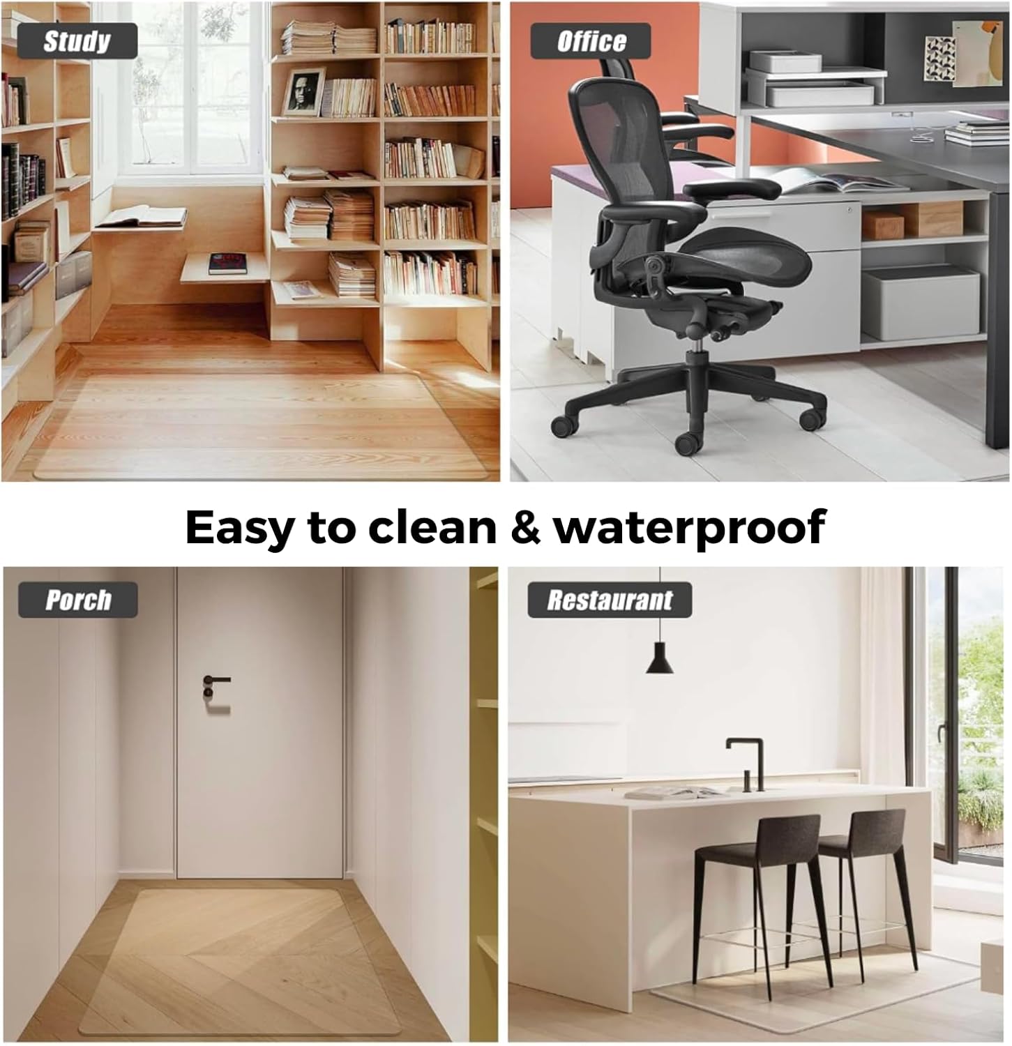 Thumbnail 6 de Artwelt Bodenschutzmatte Bürostuhl Transparent 1,5 mm – Bodenunterlage 150 × 120 cm