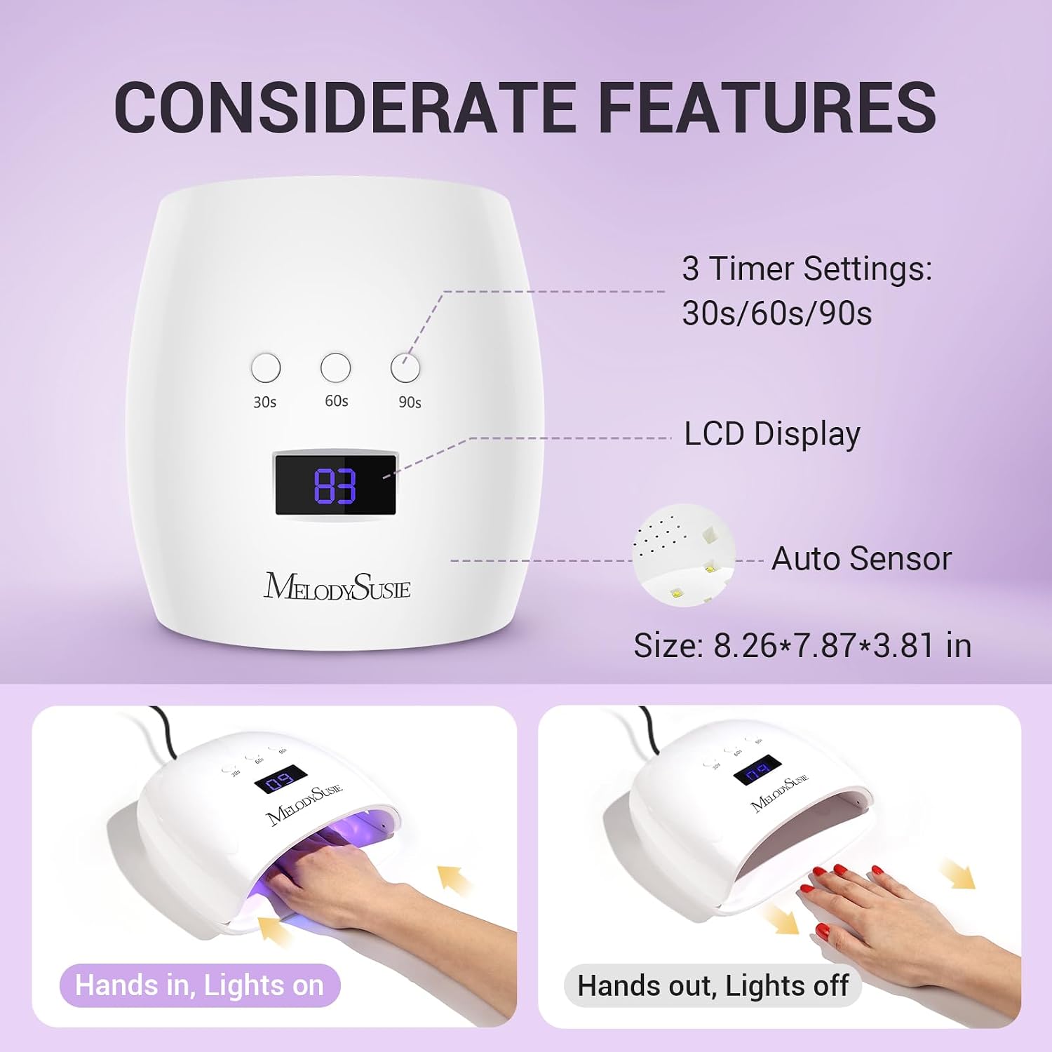 Thumbnail 5 de MelodySusie P-Plus30I Nail Lamp 3-Timer