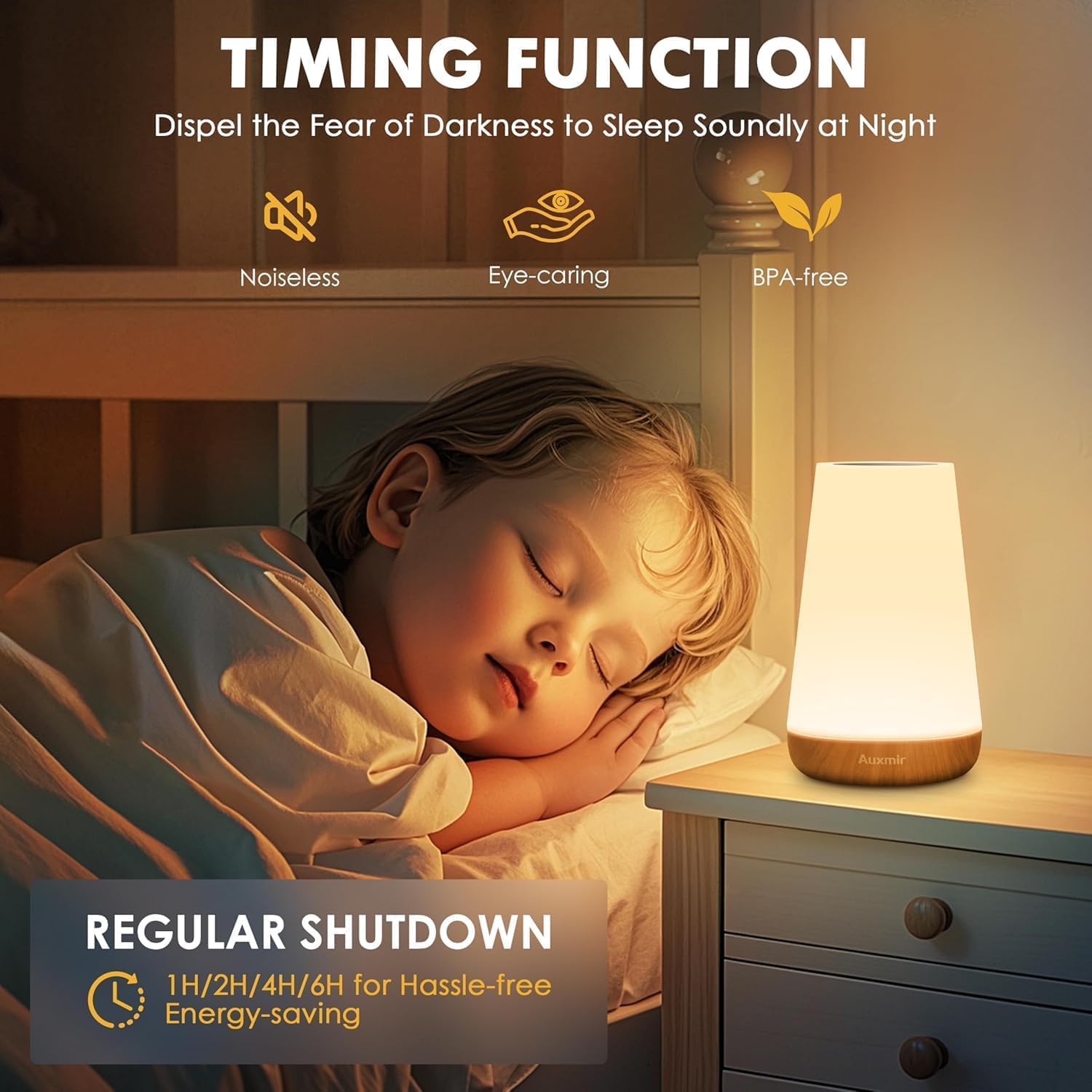 Thumbnail 2 de Set di 2 lampade da comodino LED Auxmir con touch, 13 colori RGB e timer (ricaricabili USB)