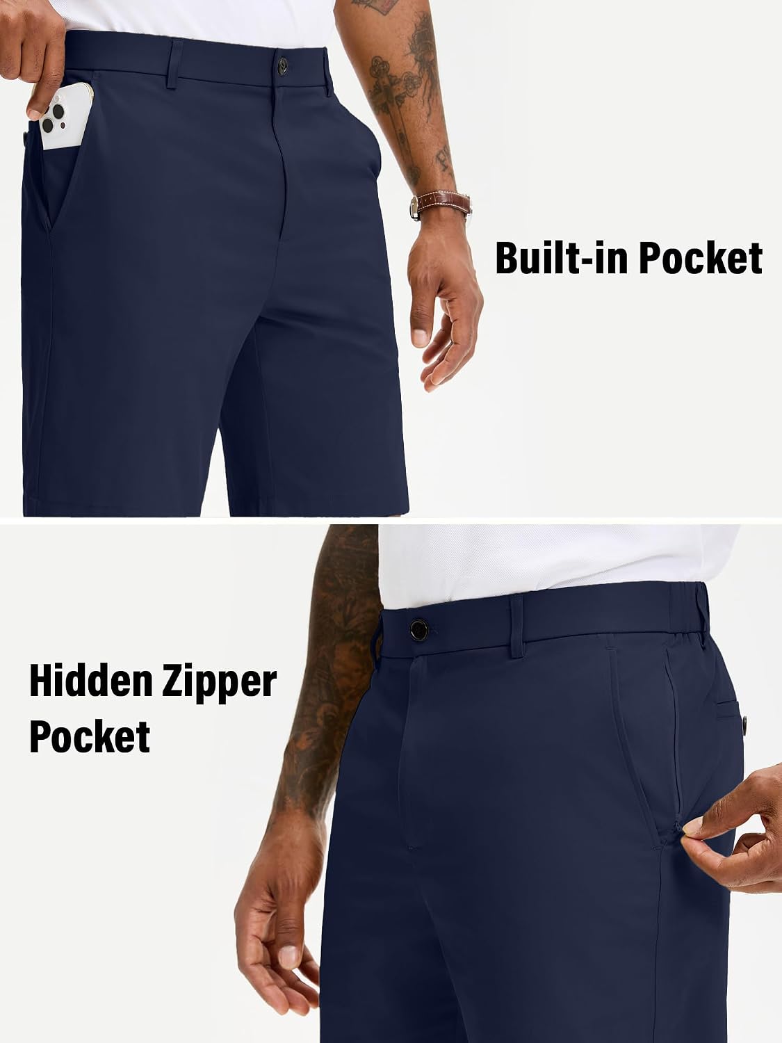 Thumbnail 2 de JEMLDL Men's Golf Shorts, 5"/7"/9" Lengths, Stretch Fabric, 6 Pockets