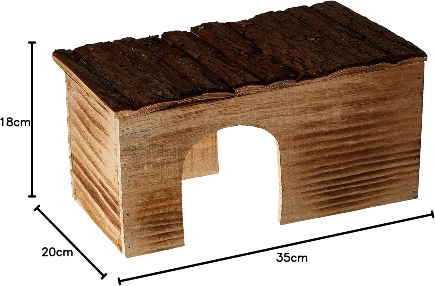 Detalle 2 de Trixie 61974 Natural Living Haus Grete geflammt, 35 × 18 × 20 cm