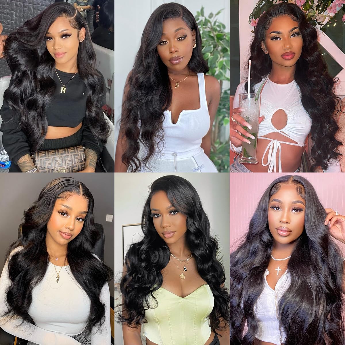Thumbnail 6 de 15A Raw Indian Virgin Human Hair Bundles (Body Wave), 4 Bundles 24/24/26/26 Inch