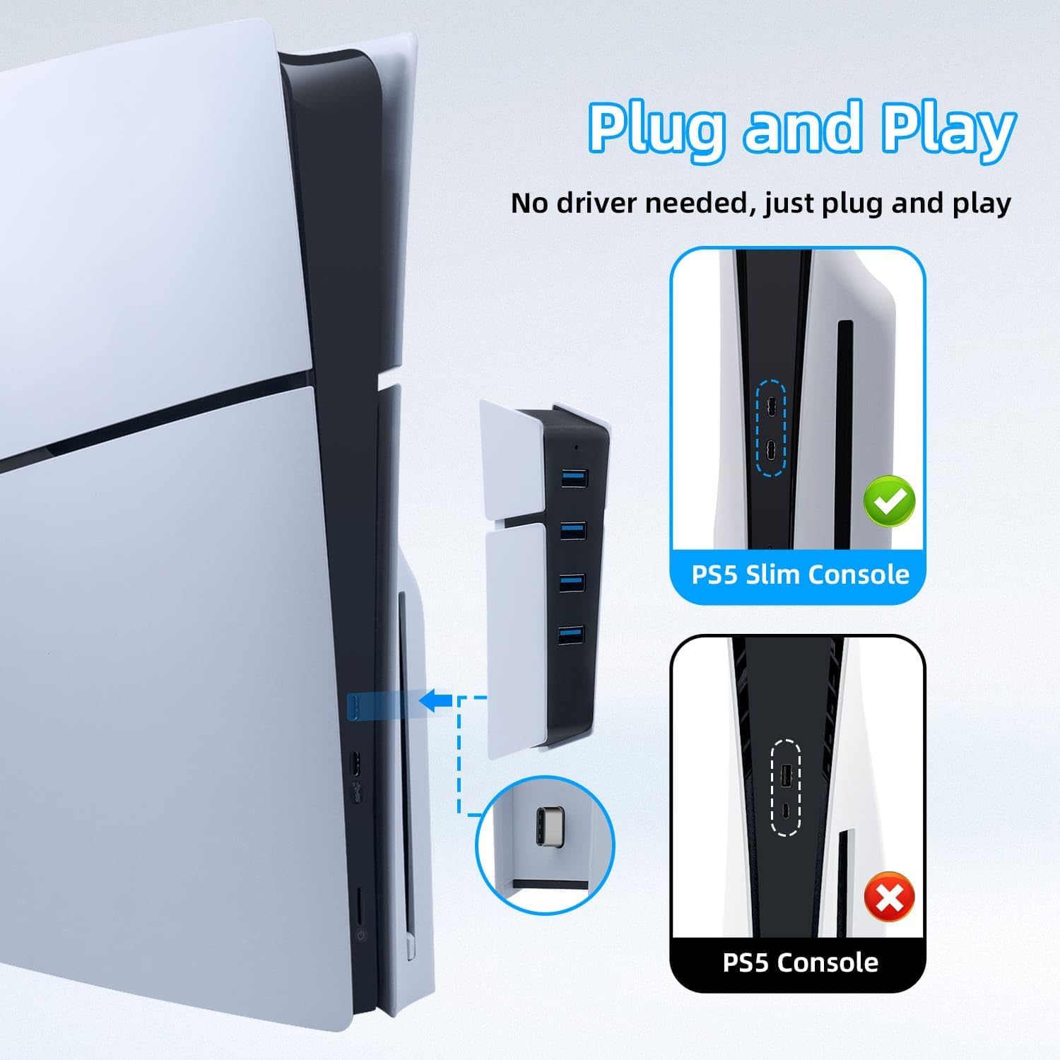 Thumbnail 4 de Mcbazel PS5 Slim Hub USB 4 ports