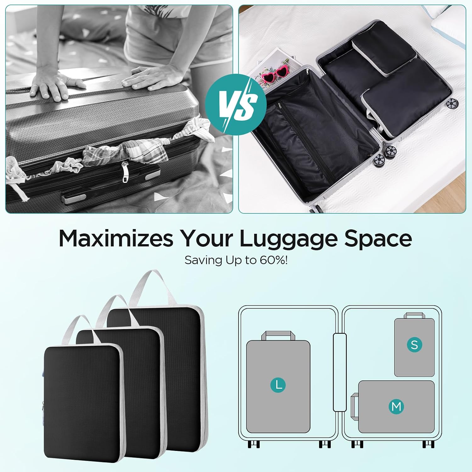 Thumbnail 4 de Cozary Packing Cubes Set 3 Pezzi