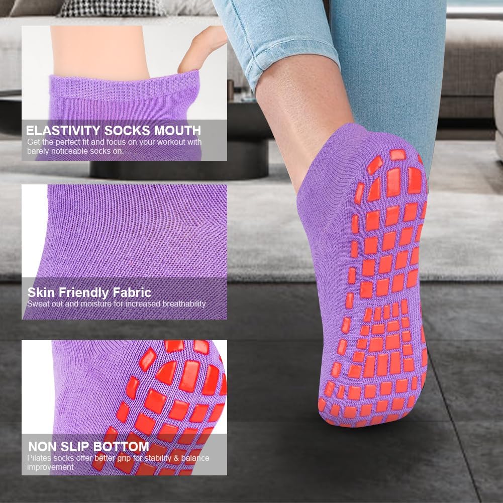 Thumbnail 2 de flintronic Calcetines de yoga 4 pares antideslizantes