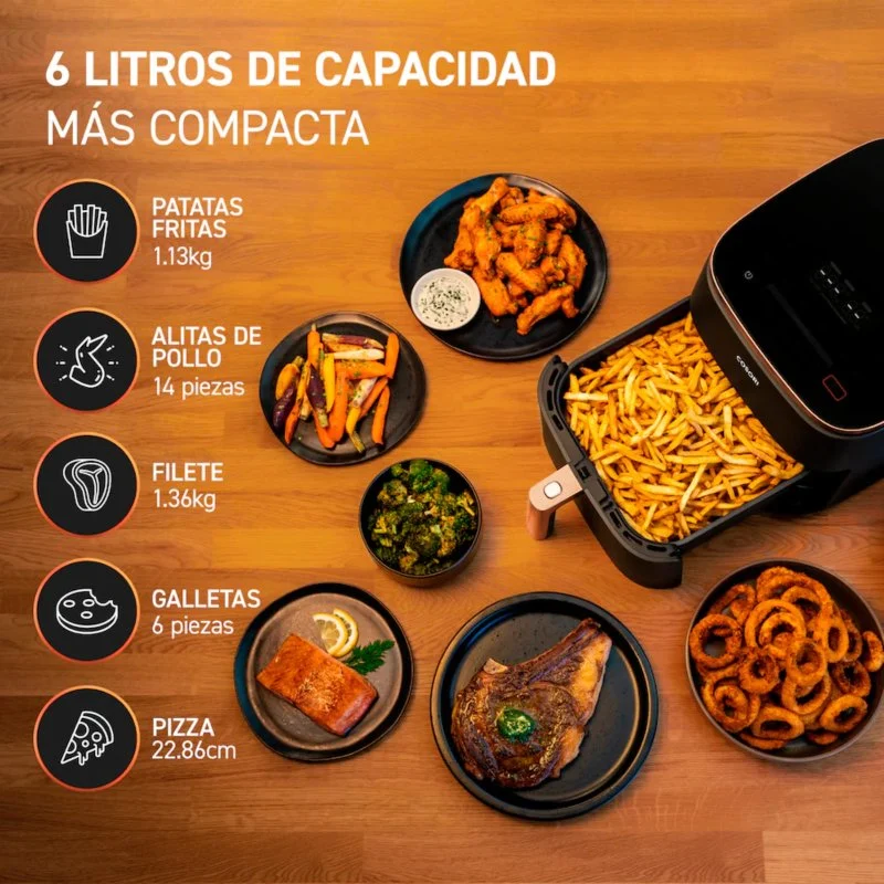 Detalle de Freidora de Aire TurboBlaze Chef Edition de 6,0 L de cosori con revestimiento cerámico
