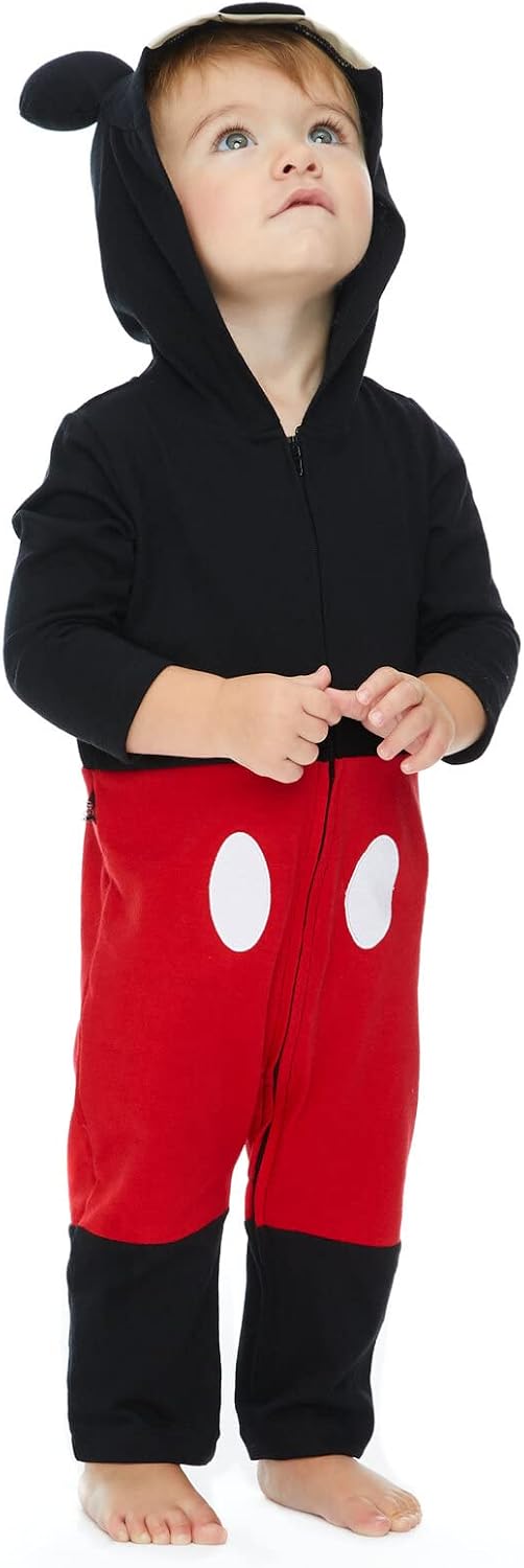 Detalle de Disney 6N7725MM Mickey Mouse Hooded Coverall with Jersey Fabric and Chin Guard