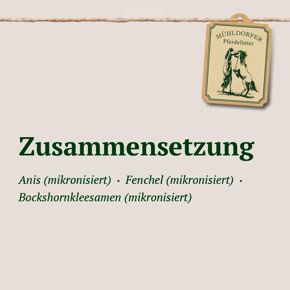 Detalle de Mühldorfer Bronchopur Herbal – 1,8 kg: Natürliches Hustenmittel für Pferde mit inhalativem Effekt