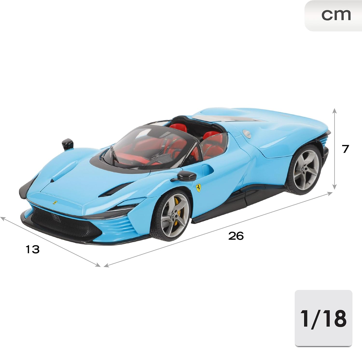 Thumbnail 4 de Bburago Daytona SP3 1/18, réplique bleue