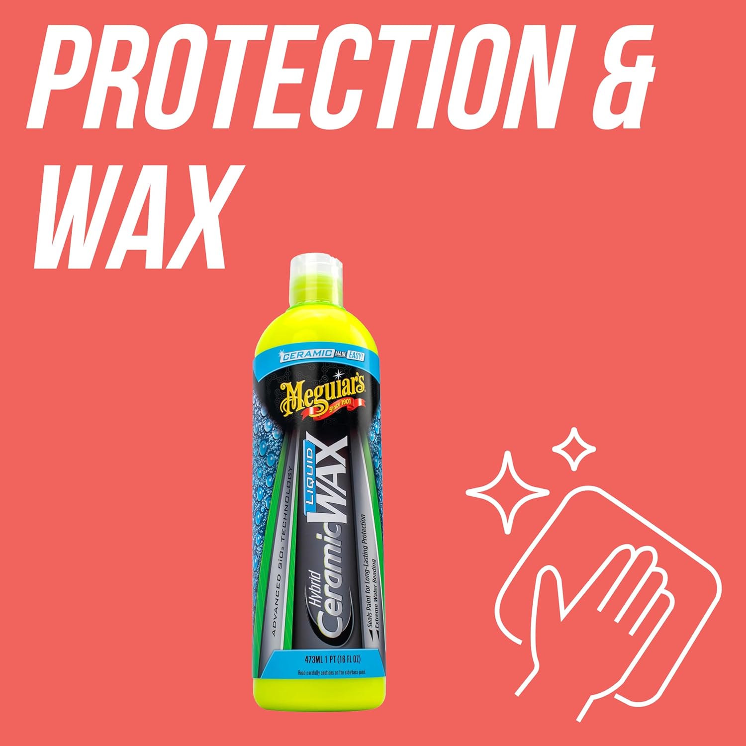 Thumbnail 1 de Meguiar's Hybrid Ceramic Liquid Wax Keramikwachs – Emulsion für Autopflege (473 ml, G200416EU)