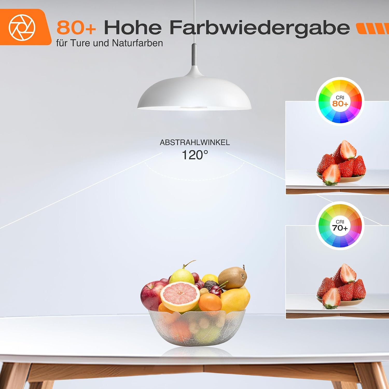 Detalle de ALUSSO GU10 LED Lampe, 5W, 6000K kaltweiß, 400 lm – 4er Pack