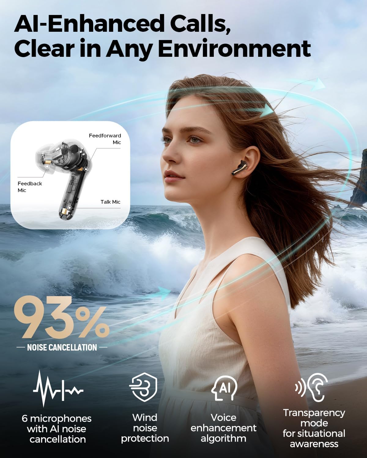 Thumbnail 6 de SoundPEATS Air5 Pro+ earbuds, Adaptive ANC, 30H