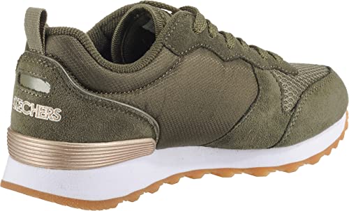 Thumbnail 4 de Skechers OG 85 Goldn Gurl, zapatillas de mujer en ante oliva y detalles oro rosa