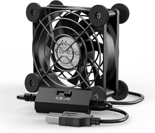 Imagen de ELUTENG 80mm USB Fan 5V — Quiet, 3-Stage Adjustable Speed en OfertitasTOP