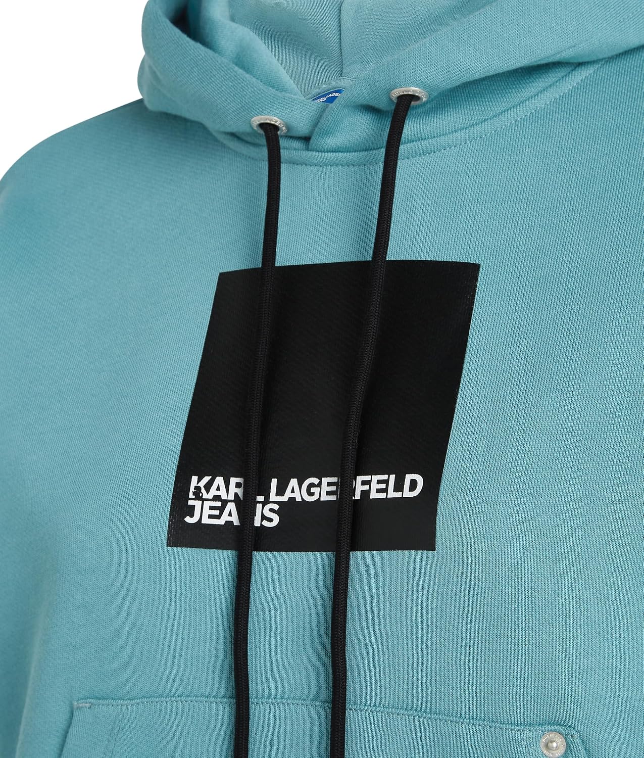 Detalle de Karl Lagerfeld Jeans Donna Regular Logo Hoodie – stile urbano-elegante in Brittany Blue