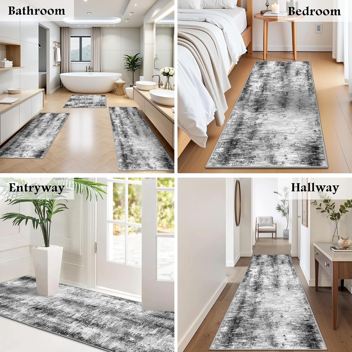 Thumbnail 4 de Tritard Upgrade Kitchen Rug Set 3-piece, Grey