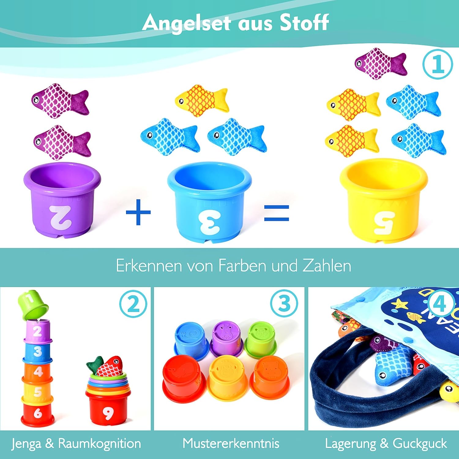 Thumbnail 5 de Yitical Montessori Angelspiel 22 Teile 🎣
