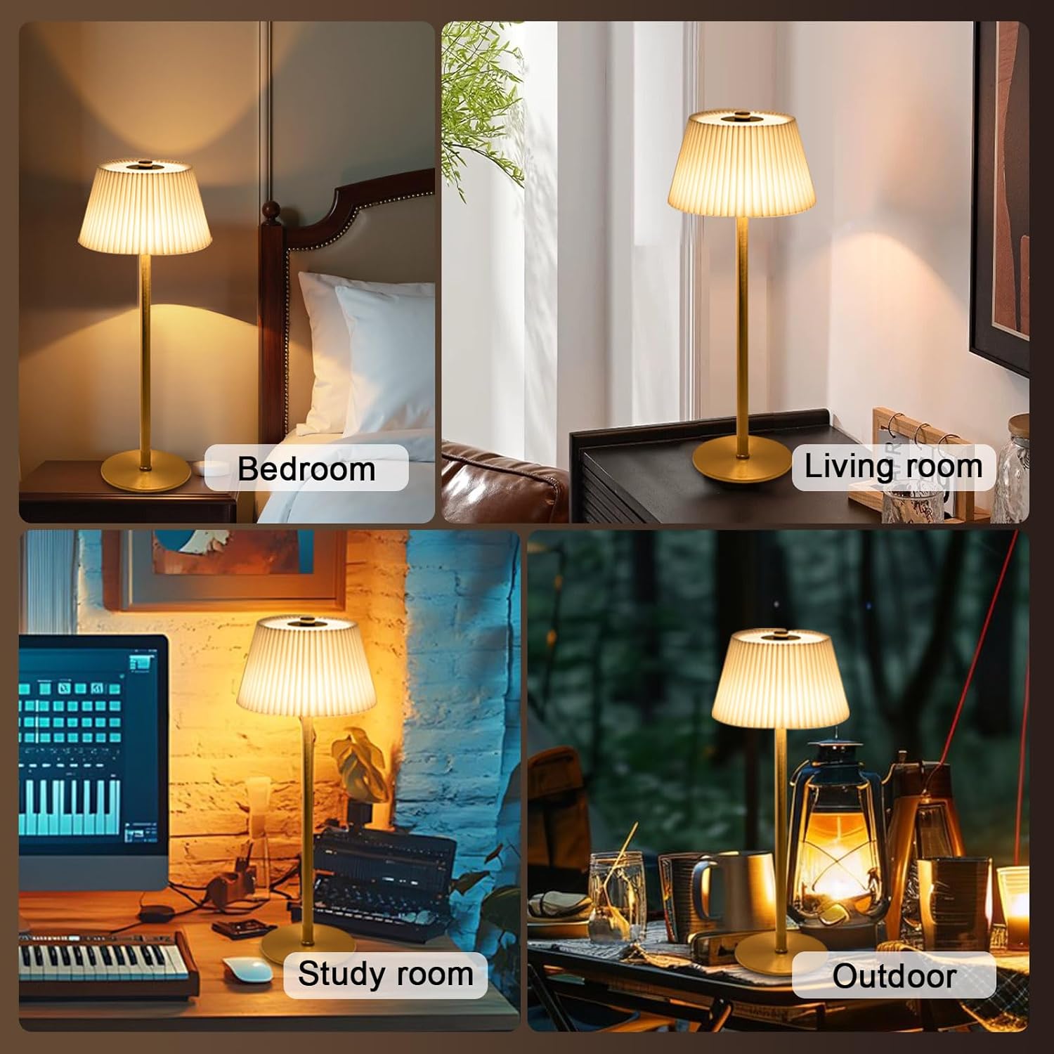 Thumbnail 6 de ZHENMING Bedside Lamp with Touch Control – Rechargeable, Cordless, 3-Way Dimmable & Colour Temp Options